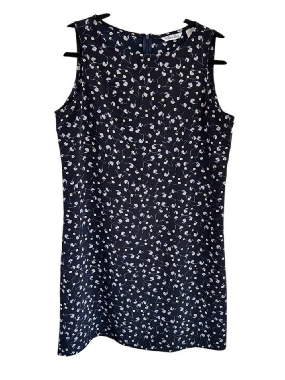 Willow Bay Navy Floral Sleeveless Shift Dress Sz Medium Spring Summer